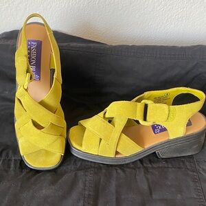 Yellow Women's Sandals Y2K fashion Bug